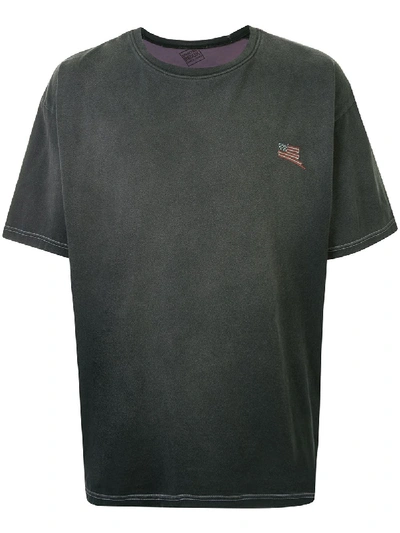 Shop Kapital Kountry 2 Tones Oversized T-shirt In Grey