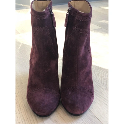 Pre-owned Balenciaga Boots In Burgundy