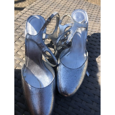 Pre-owned Vanessa Bruno Leather Sandals In Silver