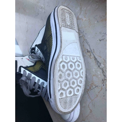 Pre-owned Diesel Leather Trainers In White