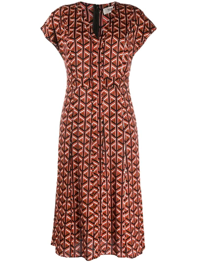 Shop Diane Von Furstenberg Davina Midi Dress In Red