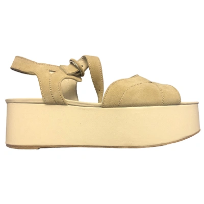 Pre-owned Massimo Alba Sandals In Beige