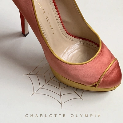 Pre-owned Charlotte Olympia Cloth Heels In Orange