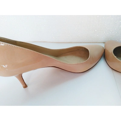 Pre-owned Jimmy Choo Beige Patent Leather Heels