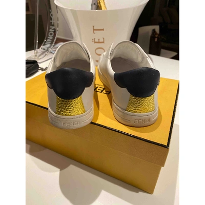 Pre-owned Fendi White Leather Trainers