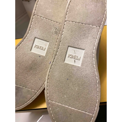 Pre-owned Fendi White Leather Trainers