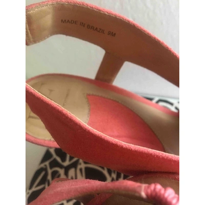 Pre-owned Diane Von Furstenberg Pink Suede Sandals