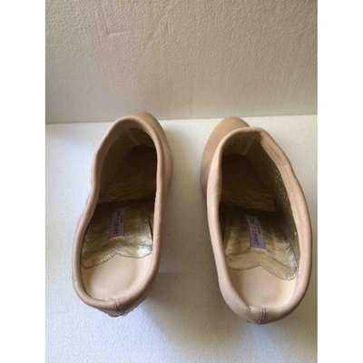 Pre-owned Janet & Janet Leather Mules & Clogs In Beige