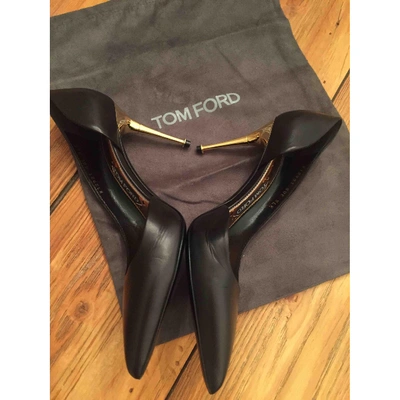 Pre-owned Tom Ford Leather Heels In Black