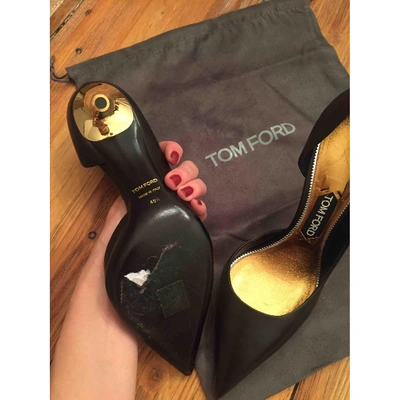 Pre-owned Tom Ford Leather Heels In Black