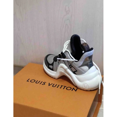 Pre-owned Louis Vuitton Archlight Leather Trainers In Silver