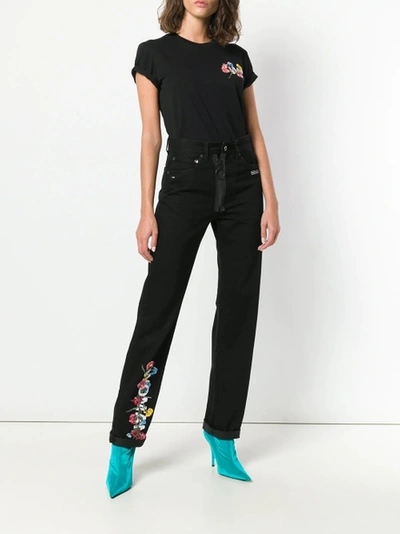 Shop Off-white Floral High-waist Jeans