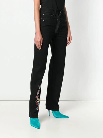 Shop Off-white Floral High-waist Jeans