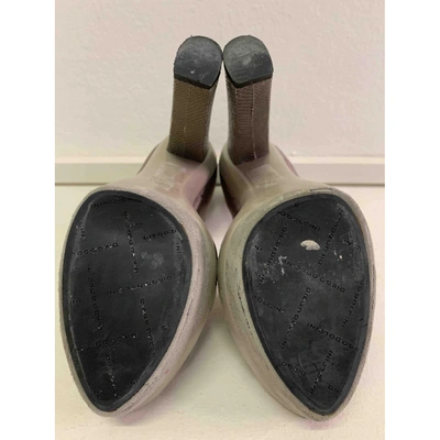 Pre-owned Diego Dolcini Leather Heels In Grey