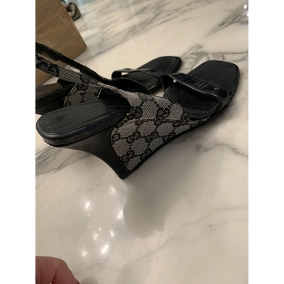 Pre-owned Gucci Cloth Heels In Blue