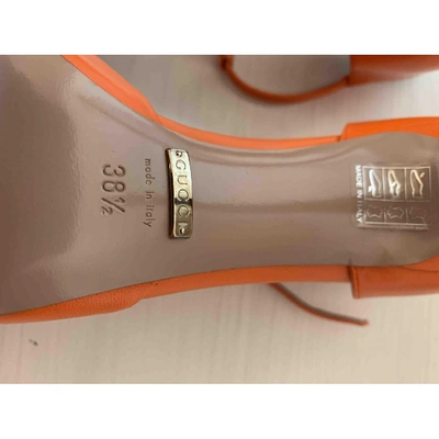 Pre-owned Gucci Leather Heels In Orange