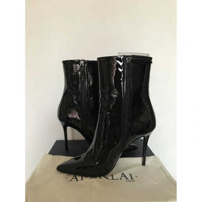 Pre-owned Aperlai Black Patent Leather Boots