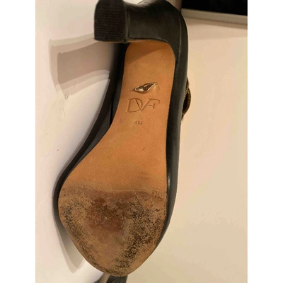 Pre-owned Diane Von Furstenberg Leather Boots In Black