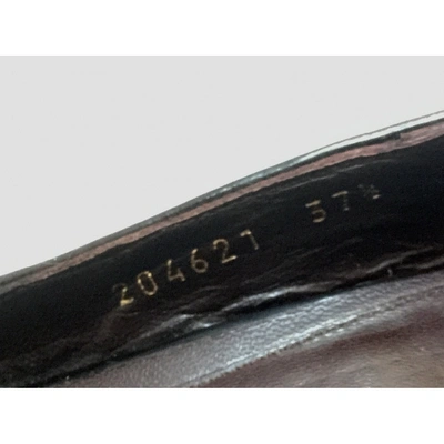 Pre-owned Alexander Mcqueen Patent Leather Heels In Brown