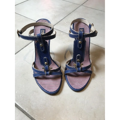 Pre-owned Dsquared2 Leather Sandals In Blue