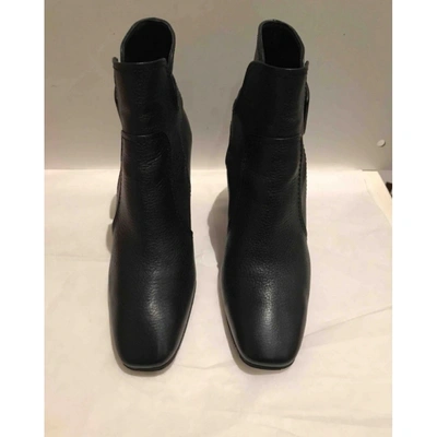 Pre-owned Roger Vivier Black Leather Ankle Boots