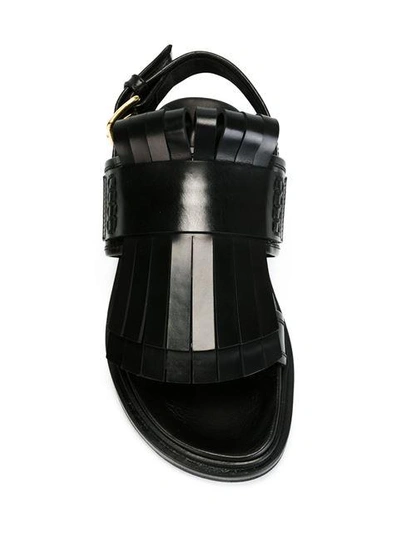 Shop Marni Fringed Sandals