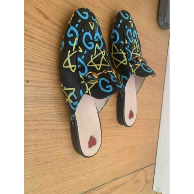 Pre-owned Gucci Princetown Multicolour Leather Flats