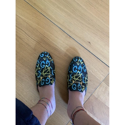 Pre-owned Gucci Princetown Multicolour Leather Flats