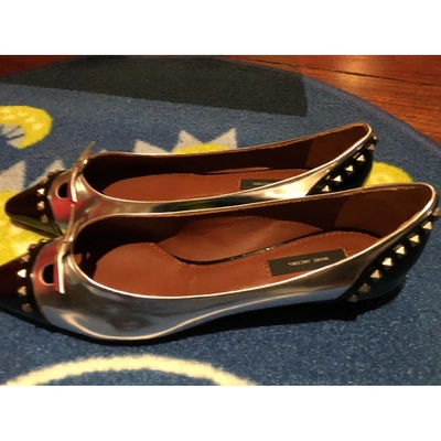 Pre-owned Marc Jacobs Silver Leather Ballet Flats