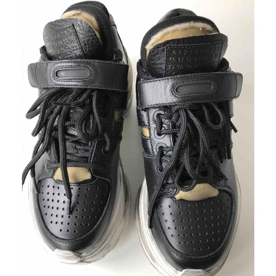 Pre-owned Maison Margiela Black Leather Trainers