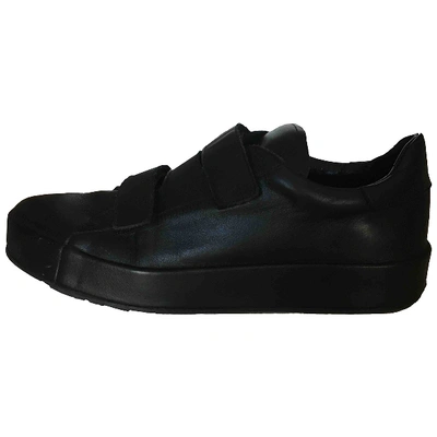 Pre-owned Jil Sander Black Leather Trainers