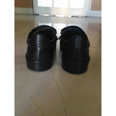 Pre-owned Jil Sander Black Leather Trainers