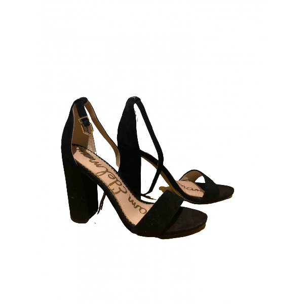 sam edelman black suede heels