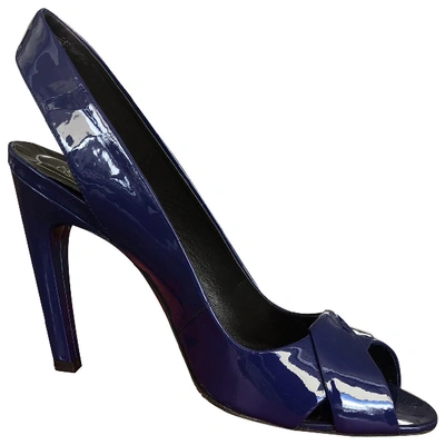 Pre-owned Michel Vivien Patent Leather Sandals In Purple