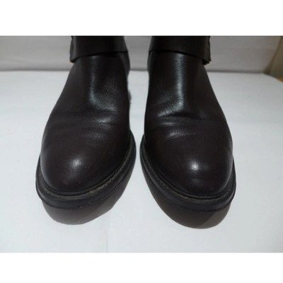 Pre-owned Ferragamo Brown Leather Boots