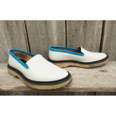 Pre-owned Adieu Leather Flats In White