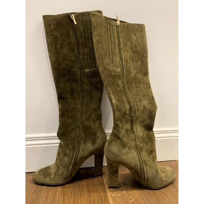 Pre-owned Ferragamo Velvet Boots
