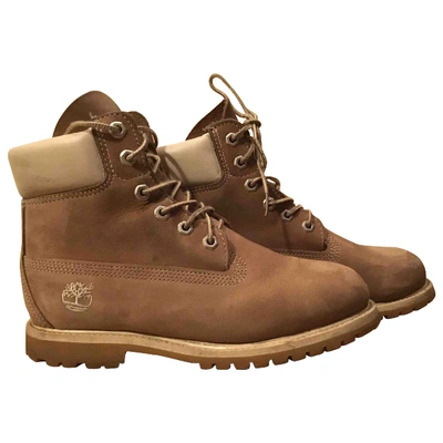 Pre-owned Timberland Boots In Beige