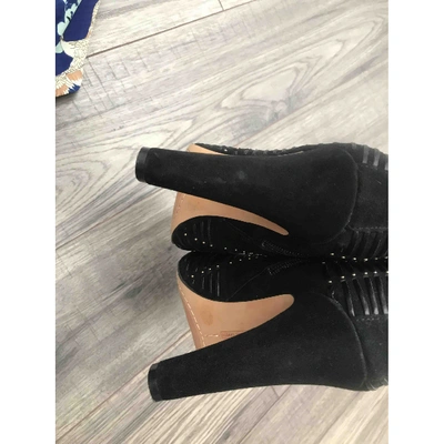 Pre-owned Vince Camuto Black Leather Ankle Boots