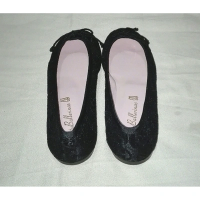 Pre-owned Pretty Ballerinas Cloth Ballet Flats In Black