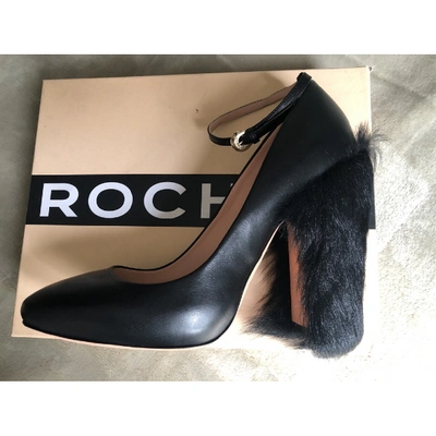 Pre-owned Rochas Leather Heels In Black