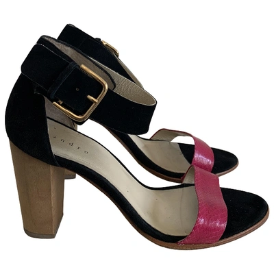 Pre-owned Sandro Leather Sandals In Multicolour