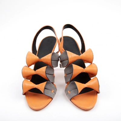 Pre-owned Balenciaga Leather Heels In Orange