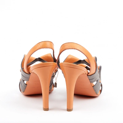 Pre-owned Balenciaga Leather Heels In Orange