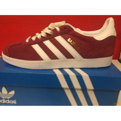 Pre-owned Adidas Originals Red Suede Trainers