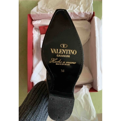 Pre-owned Valentino Garavani Black Leather Boots