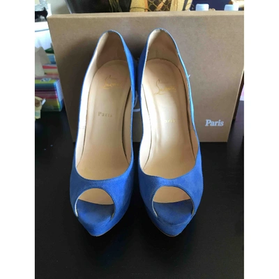 Pre-owned Christian Louboutin Bianca Heels In Blue