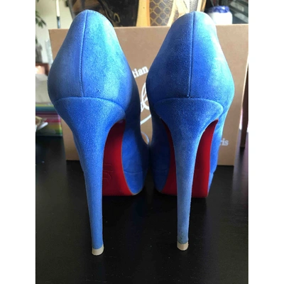 Pre-owned Christian Louboutin Bianca Heels In Blue