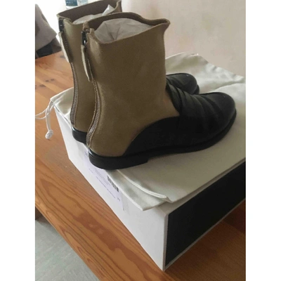 Pre-owned Loewe Black Leather Ankle Boots