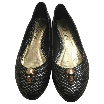 Pre-owned Alexander Mcqueen Leather Ballet Flats In Multicolour